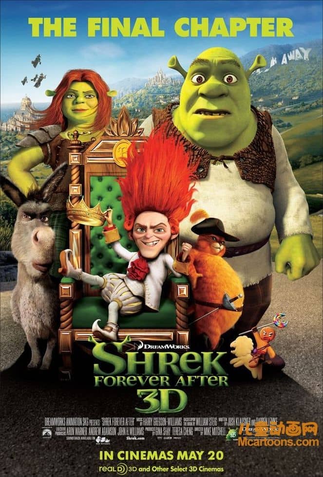 梦工场动画电影《怪物史瑞克4 Shrek4 2010》国粤英三语中英双字 720P/MKV/2.78G 动画片怪物史瑞克下载-儿童动画网