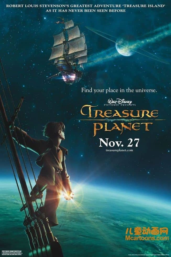 迪士尼动画电影《星银岛 Treasure Planet》国粤英三音轨中英双字 720P/MP4/1.67G 动画片星银岛下载-儿童动画网