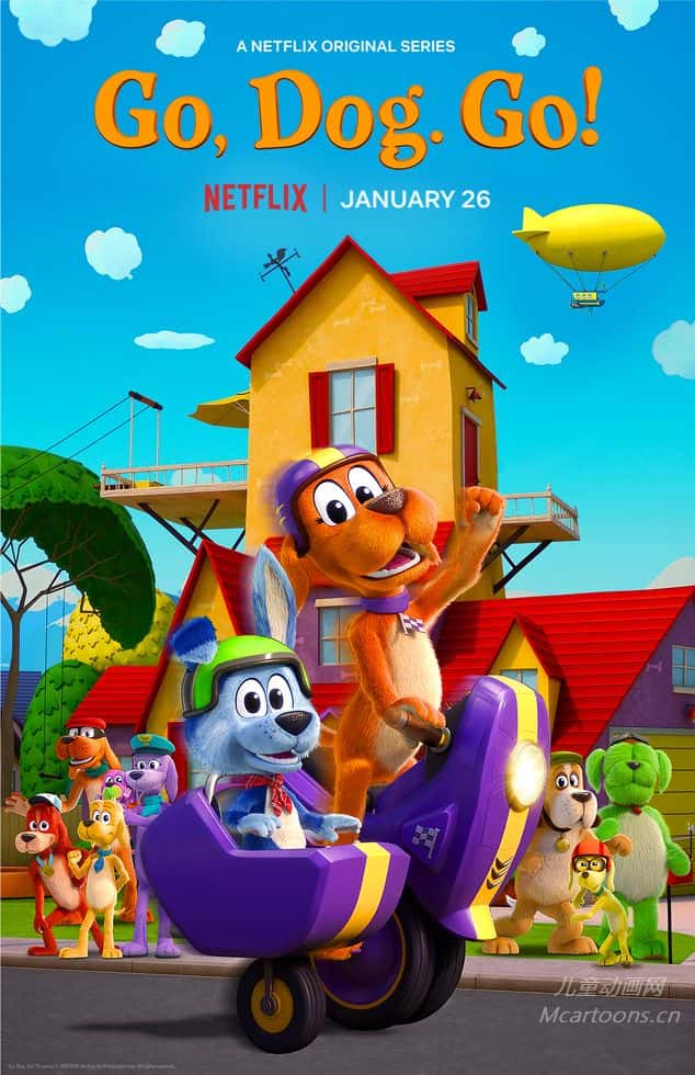 Netflix儿童动画片《奔跑吧!小狗 Go Dog Go》第2-4季全57集 国英日法等多语音轨+多国字幕 官方纯净无水印版 1080P/MKV/31.8G 动画片奔跑吧!小狗下载---<span>终身会员专享</span>-儿童动画网